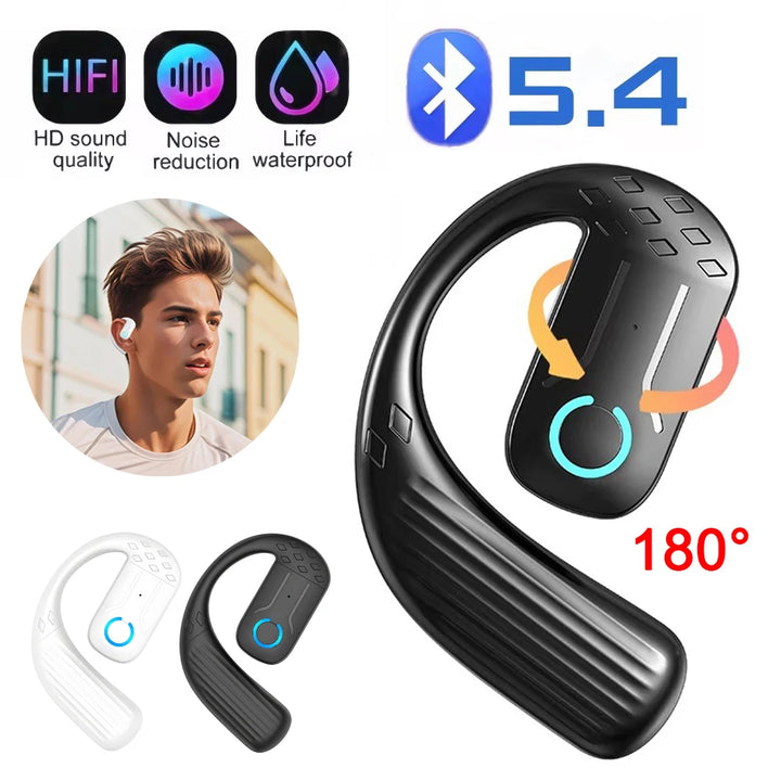 AideeMaster Wireless Ear Hook Headset for Business Calls or Music