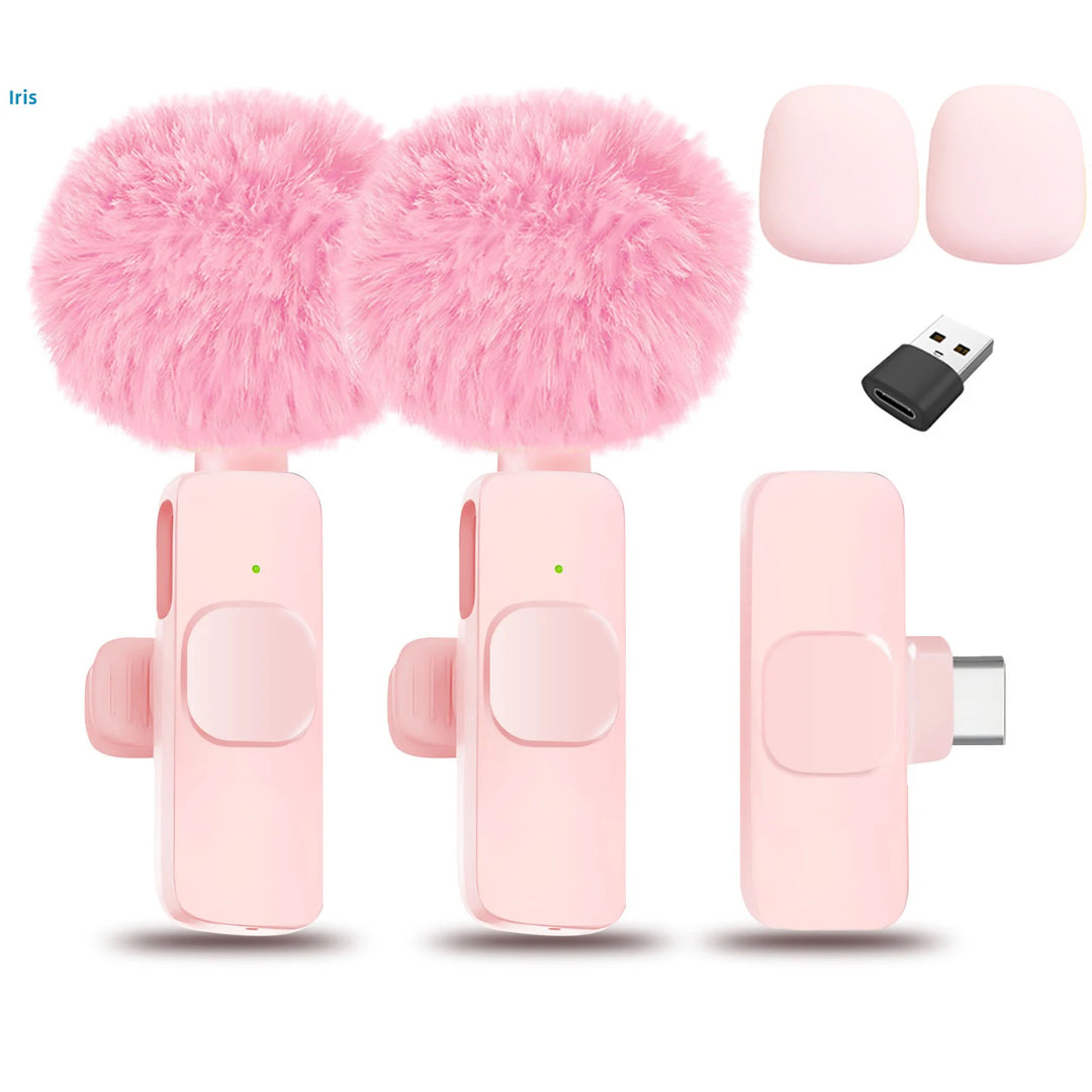 ZMYNOJLH K15 Wireless Lavalier Mic | 9ms Low Latency 10H Battery Dual Mic for iPhone Android Gaming