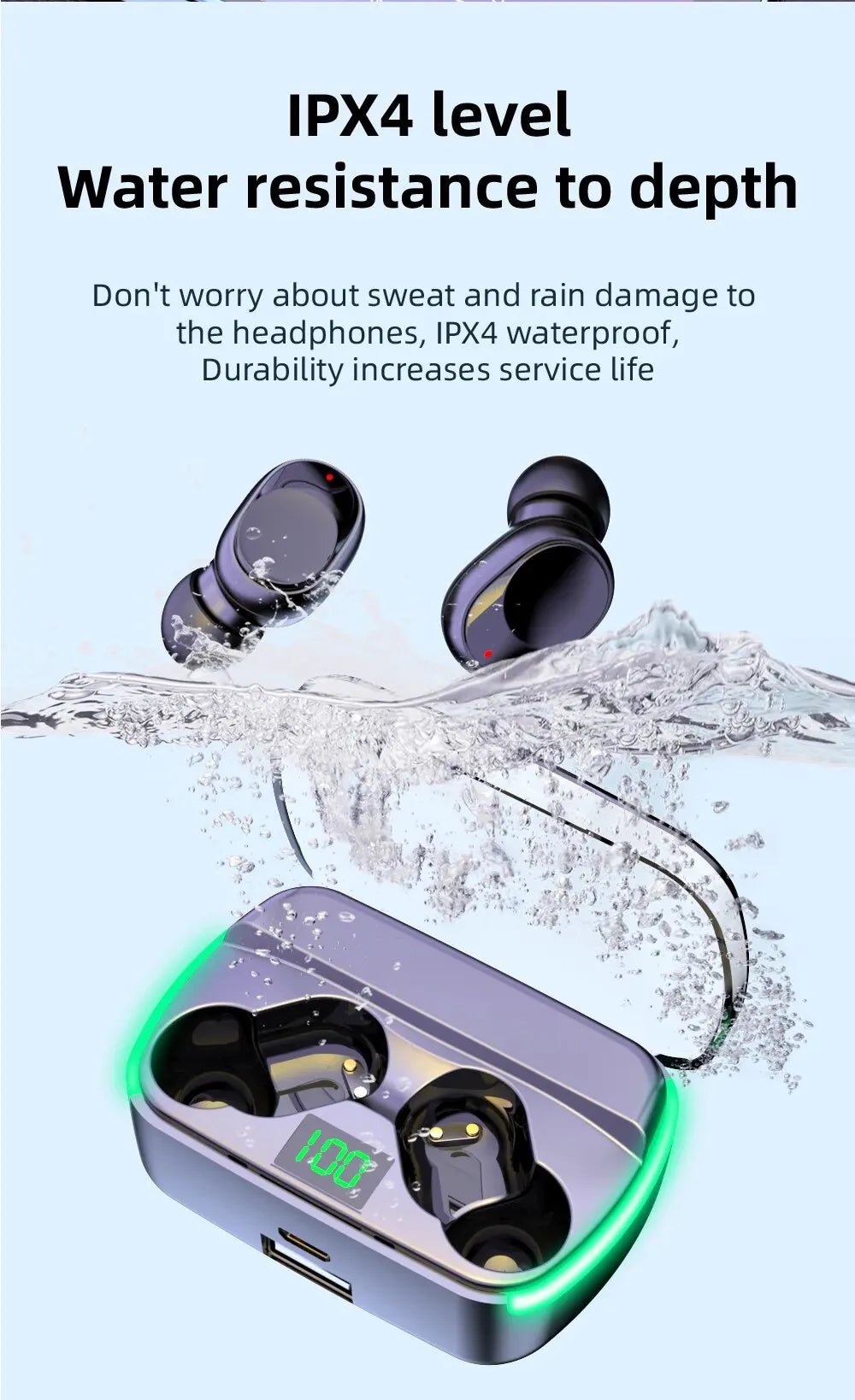 M60 TWS Earphones - Wireless Bluetooth 5.3 Earbuds