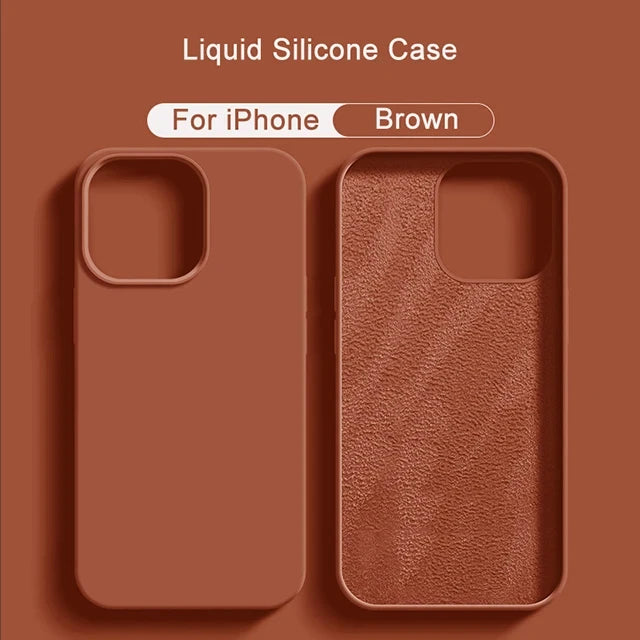 keai Original Liquid Silicone iPhone Case | Shockproof Anti-Scratch Cover iPhone 15–11 Pro Max Plus