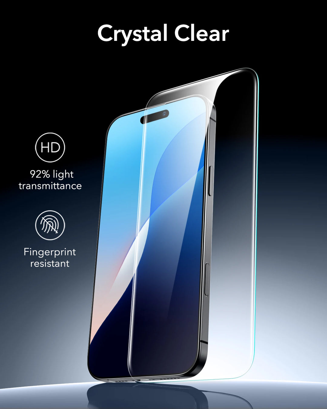 ESR Armorite 9H+ Tempered Glass Screen Protector iPhone 17 Pro Max HD Clear Anti-Spy 3-Pack UltraFit