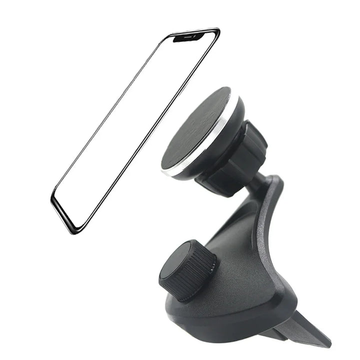 Car air vent phone holder with CD slot mount for iPhone and Android secure driving