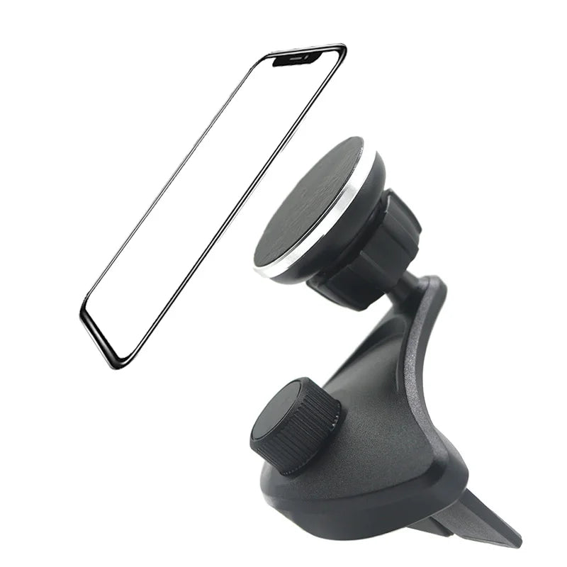 Car air vent phone holder with CD slot mount for iPhone and Android secure driving