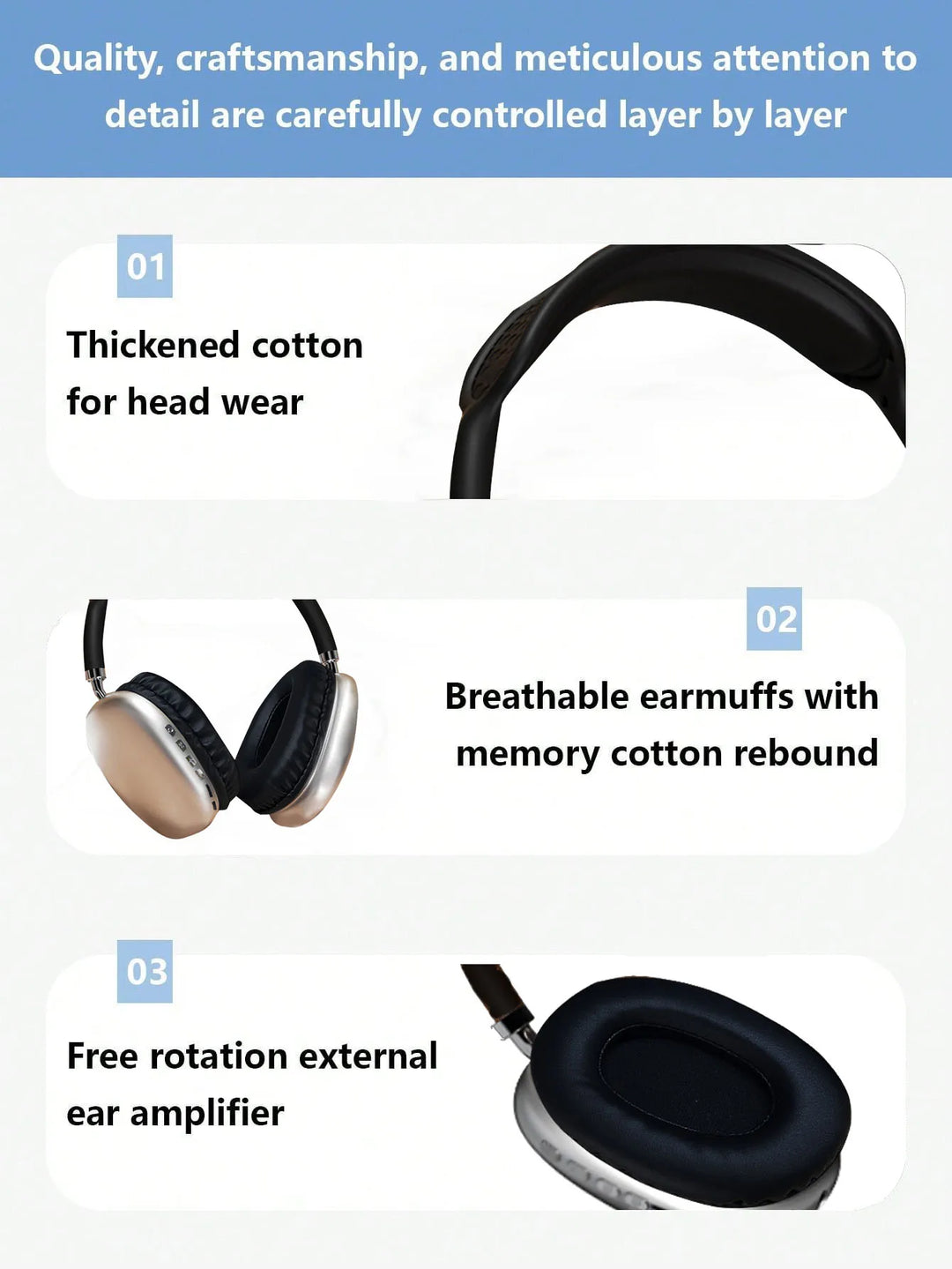T-WOLF ANC Bluetooth Headphones