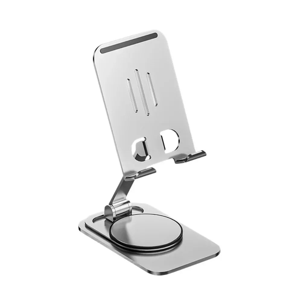 K61 Metal 360° Rotating Phone Tablet Stand | Foldable Adjustable Desk Holder for iPhone iPad