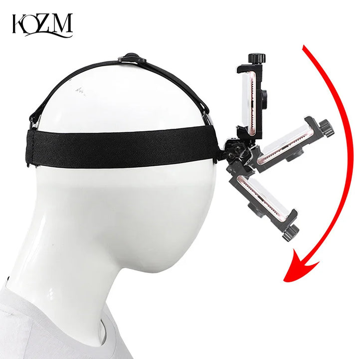 Head-Mounted Headband Bracket Adjustable Live Broadcast Mobile Phone Holder First-person Perspective Fixed Bracket Gift