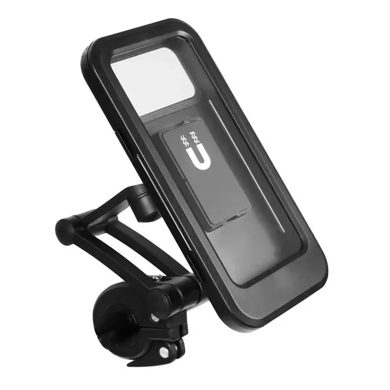Waterproof Bike Phone Holder with Magnetic 360° Swivel Mount for Motorcycle