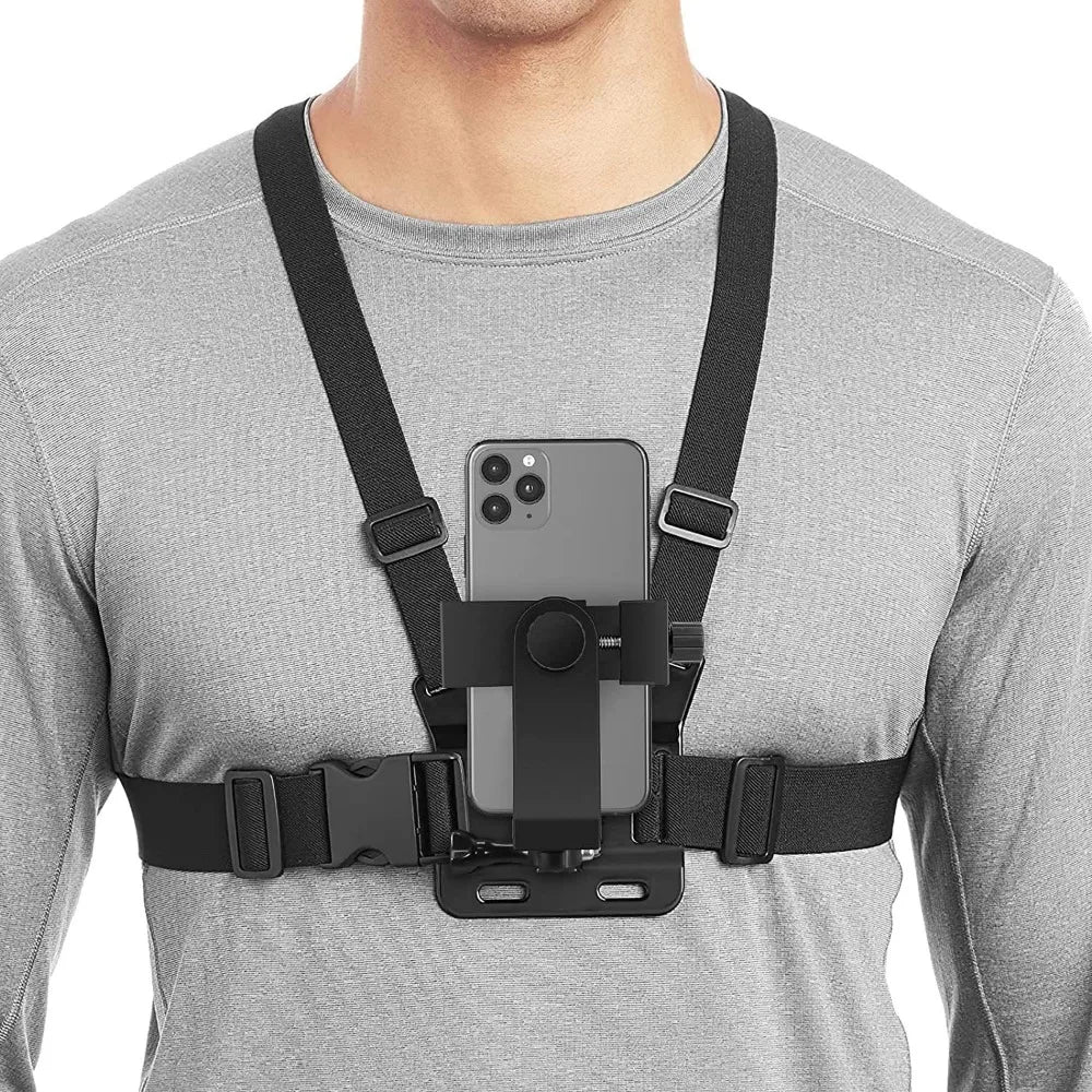 POV Chest Phone Mount Adjustable Strap Clip Opansten