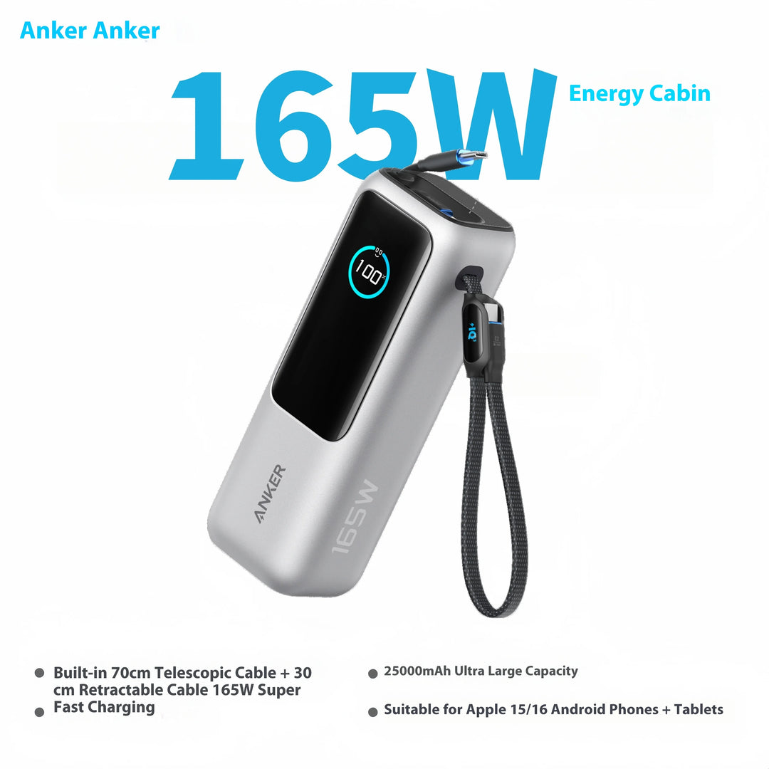 Best Portable Power Bank 25000mAh with USB-C Cable - Shop Now