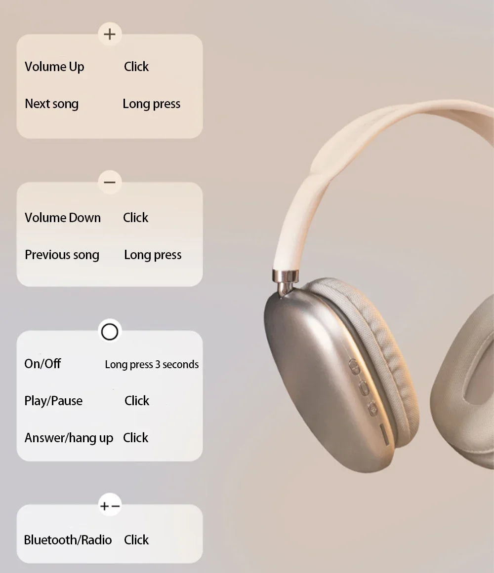 Muzisn P9 Wireless Earbuds for Active Noise Cancellation