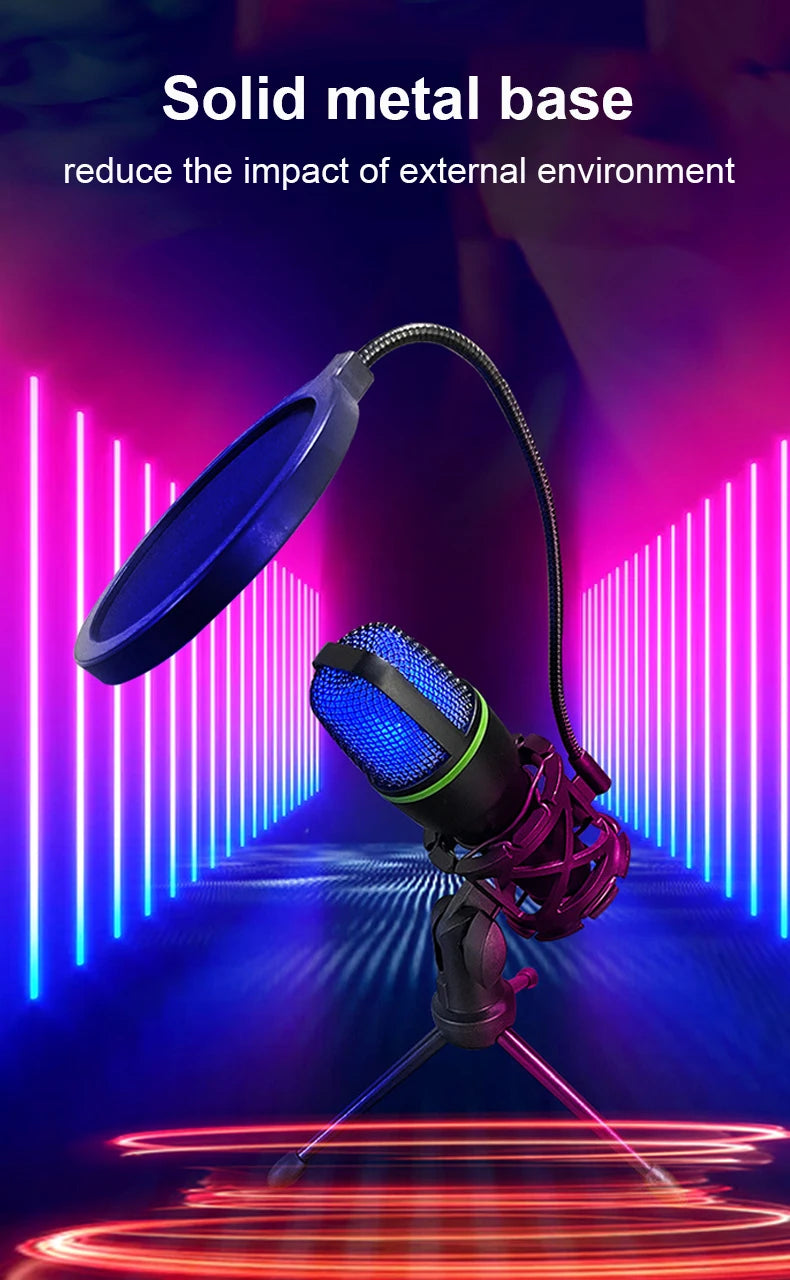 Lefon USB Condenser Microphone for Streaming and Podcasting