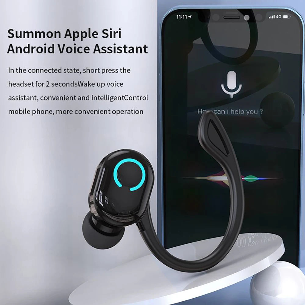 Active Noise Cancellation Wireless Ear Hook Headset