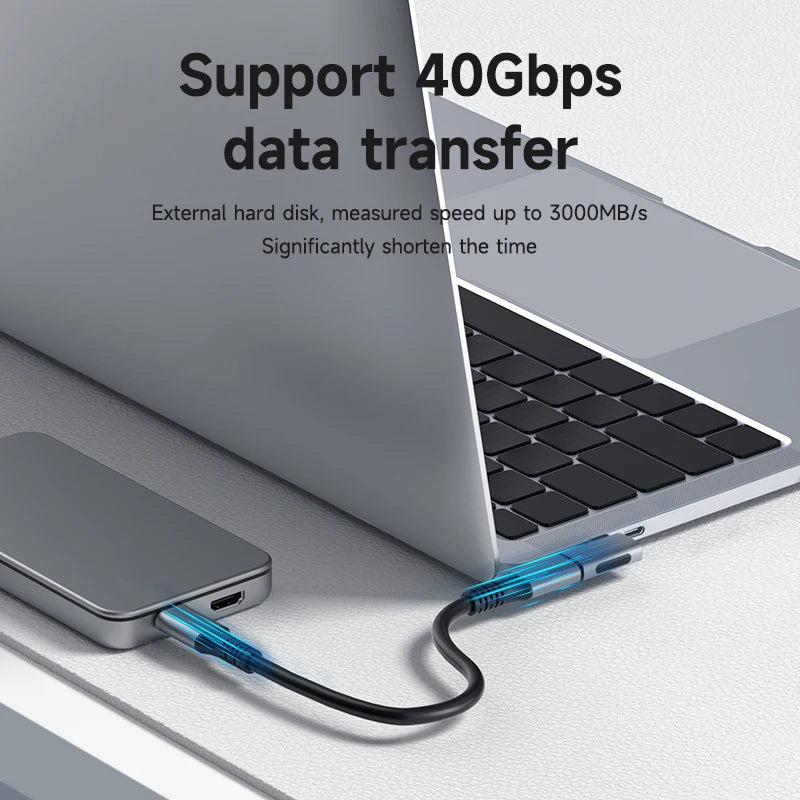 Hagibis 240W USB-C Adapter 40Gbps 8K 90° | USB4 Thunderbolt 4/3 MacBook iPhone 17 Converter