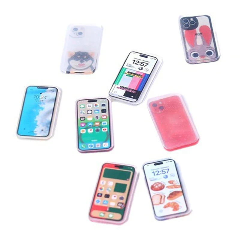 Mini Mobile Phones for Dollhouses - Magsafe Accessories Included