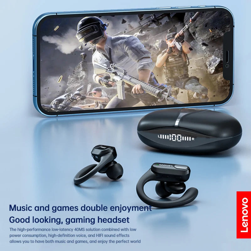 Lenovo XT80 Bluetooth 5.3 TWS Sport Earphones | LED Display | HiFi ANC | Waterproof | 500mAh