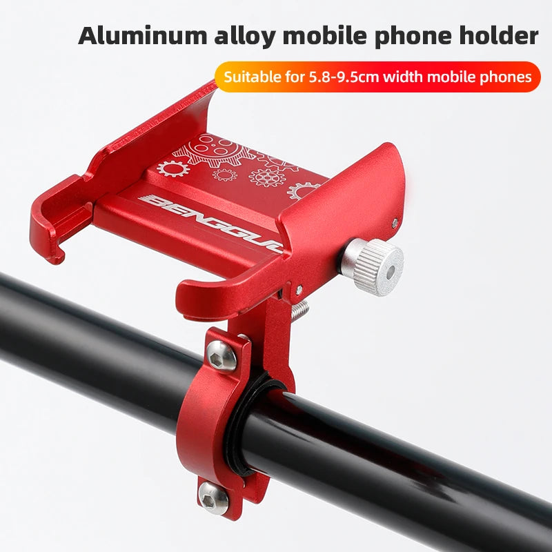 iBudim Aluminum Bike Phone Holder – 360° Motorcycle Handlebar Mount