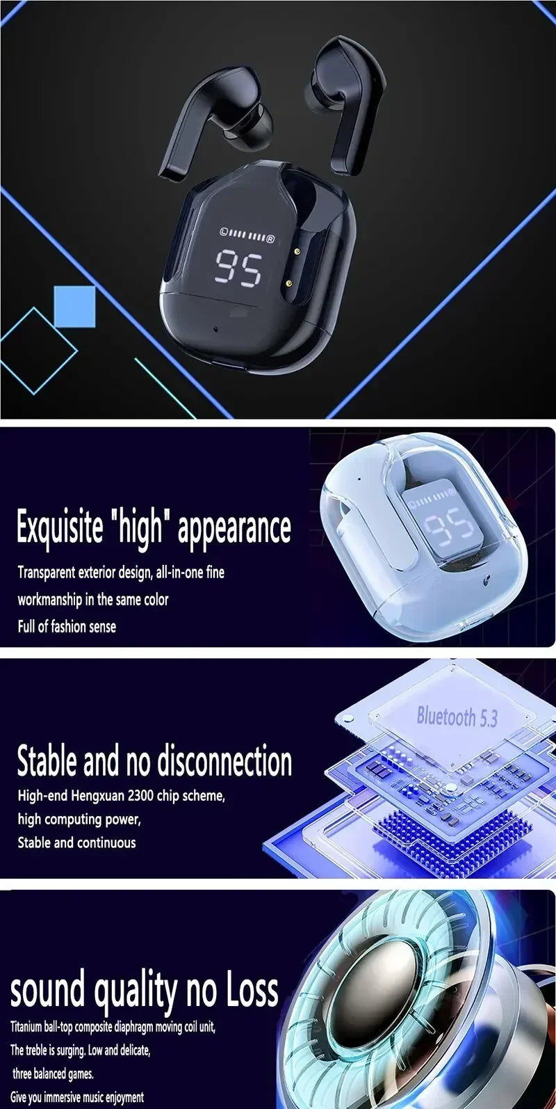 VYOPBC T2 Bluetooth Earphones for Sale | Long Battery Life & HiFi