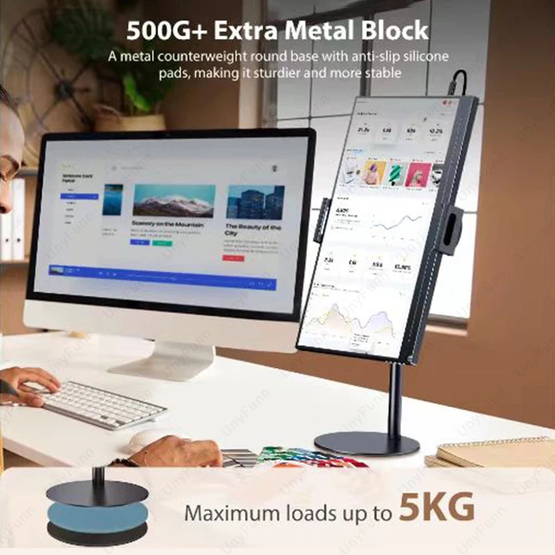 Adjustable Height Portable Monitor Stand – Desktop Bracket for Phone, Tablet & Monitor