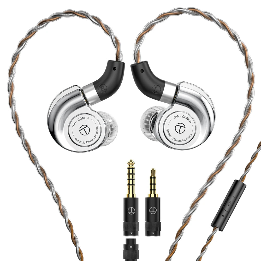 TRN Conch Wired In-Ear Monitors DLC Diaphragm Tuning Filters