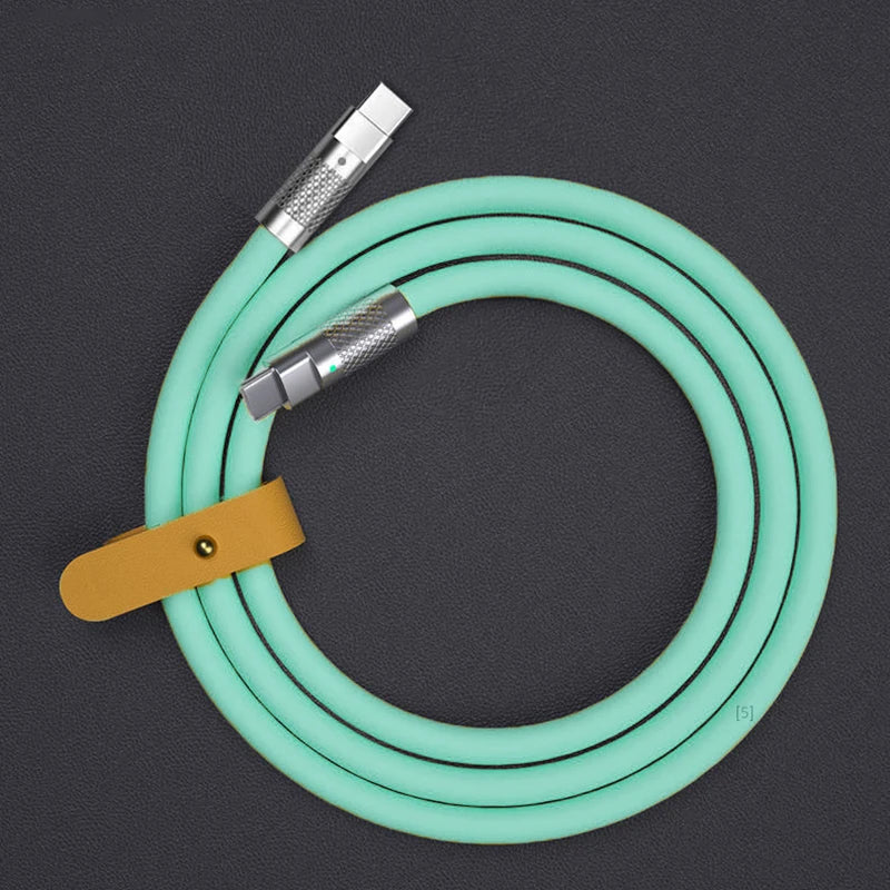 120W 6A Super Fast Charge USB-C to C Liquid Silicone Cable | PD Quick Charge 1M 2M Cord