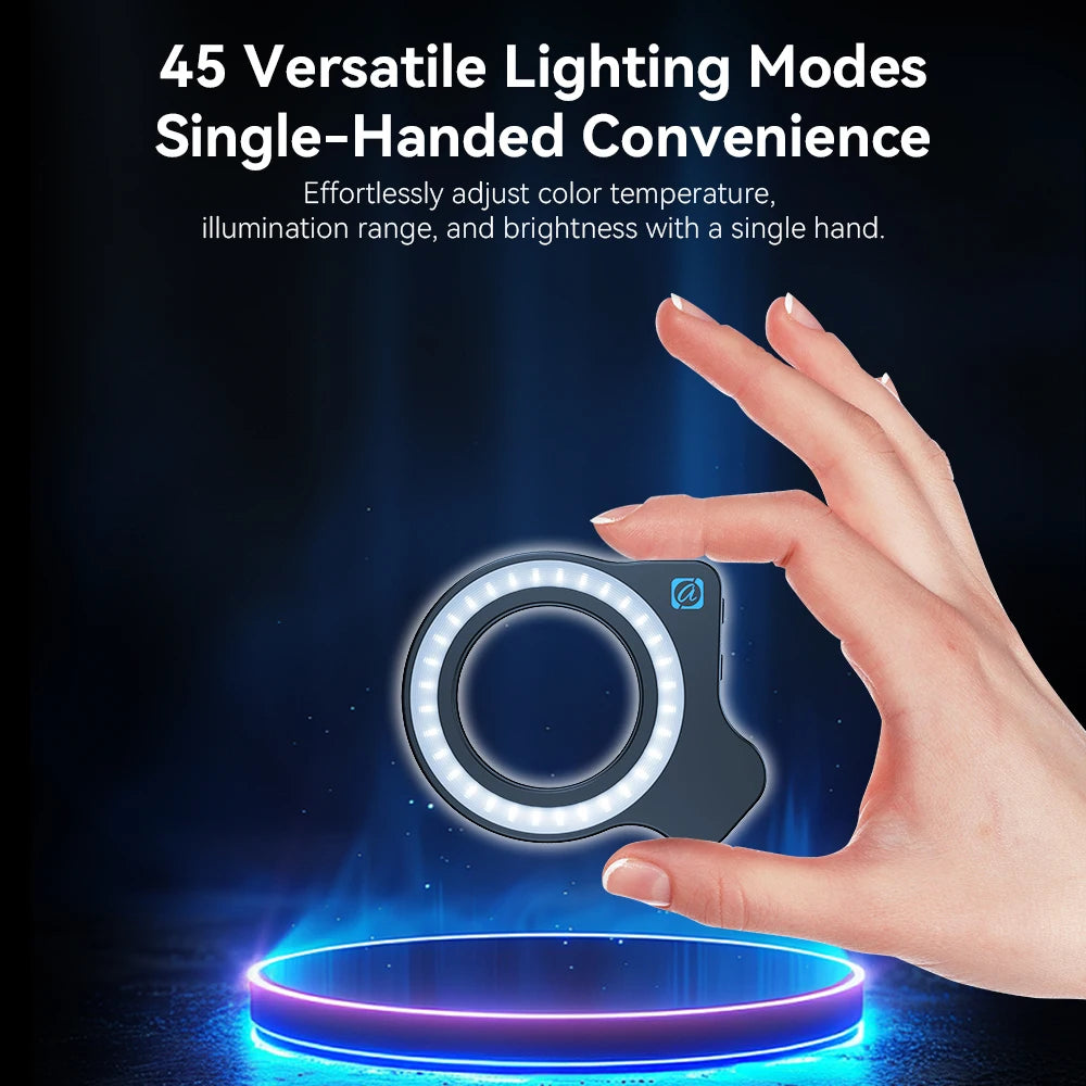 Apexel 37mm/52mm Thread Macro Lens Fill Light for Smartphones Cameras
