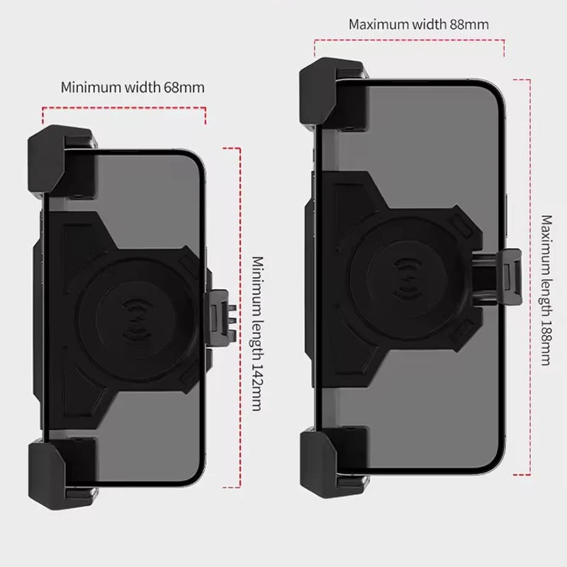 MOTOWOLF Motorcycle Phone Holder – Wireless Charging 360° Aluminum GPS Mount