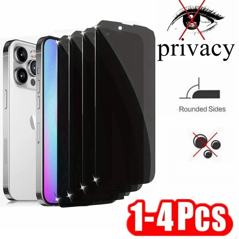 Anti-Spy Privacy Tempered Glass iPhone Screen Protector | Full Cover Anti-Peep Film iPhone 16–6 SE