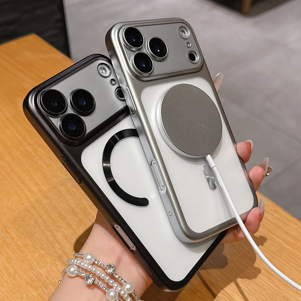 Matte Translucent MagSafe iPhone 17 Pro Max Case | Magnetic Shockproof Camera Protector Cover