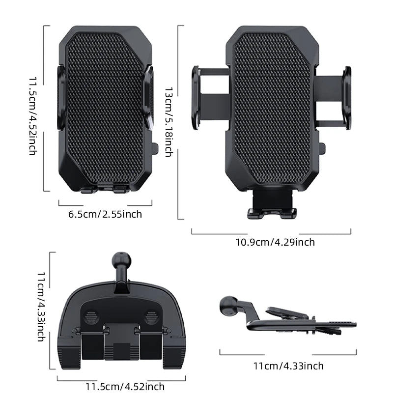 CARFOOK CD Slot Car Phone Holder – Press-Fit Navigation Mount