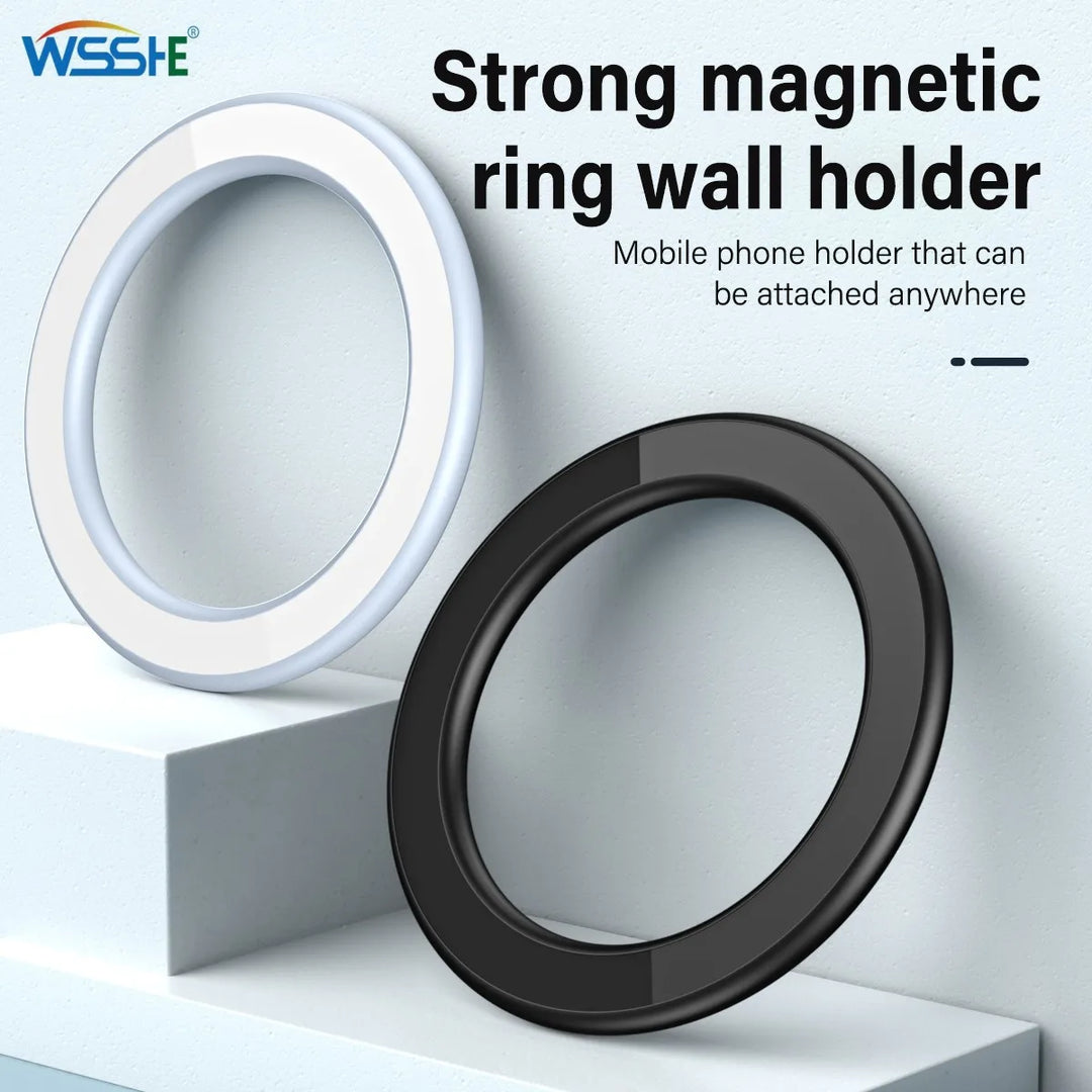 WSSHE Magnetic Ring Phone Holder | MagSafe Wall Car Stand | iPhone 12 13 14 iPad Tablet Mount