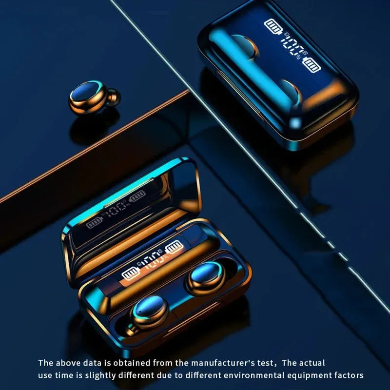 DAMORE F9 Bluetooth 5.0 TWS Earbuds | LED Display ANC | Waterproof HiFi | Charging Case