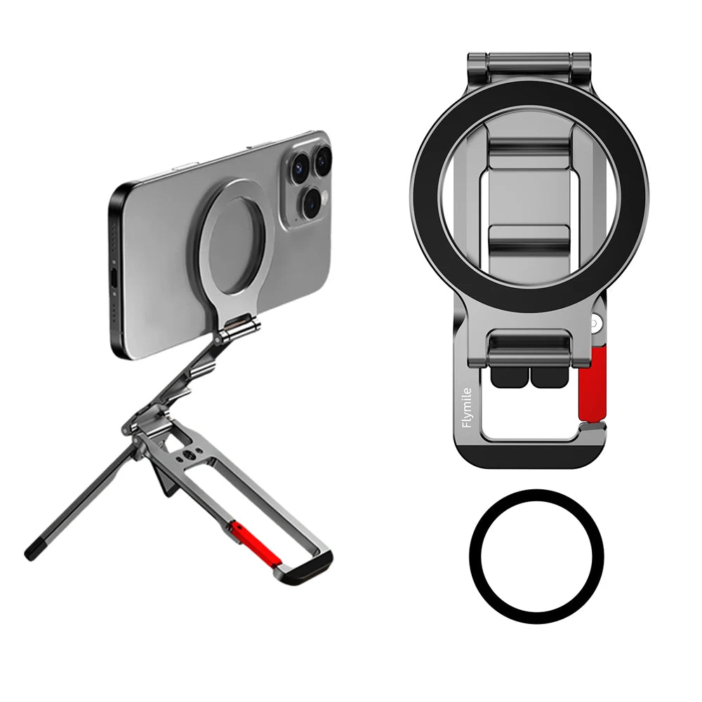 Flymile Magnetic Carabiner Phone Holder – MagSafe Tripod Handle for iPhone 17