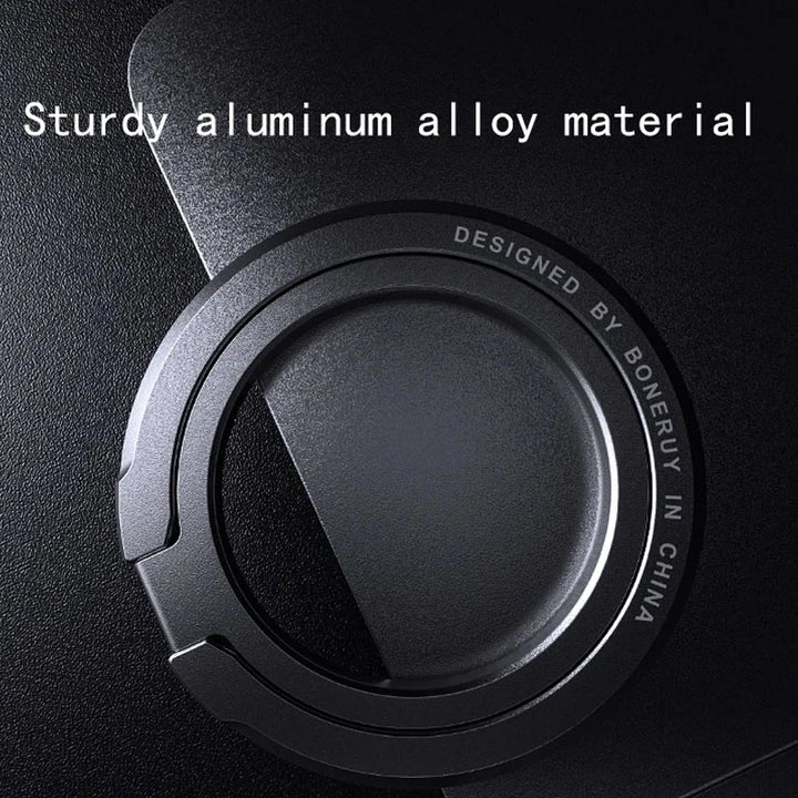 Magsafe magnetic phone ring holder with iPhone attached to car air vent