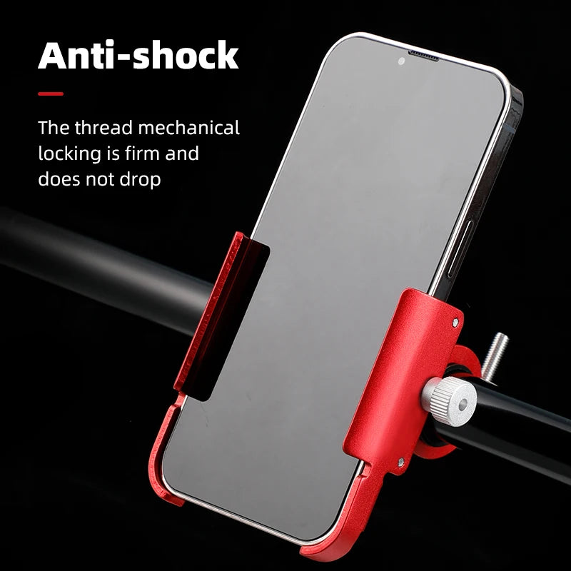 iBudim Aluminum Bike Phone Holder – 360° Motorcycle Handlebar Mount