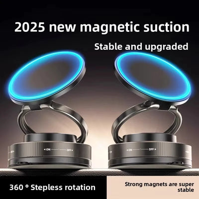T30 Vacuum Magnetic MagSafe Phone Holder | 360° Swivel Lock Suction Cup Mount Car Gym Mirror