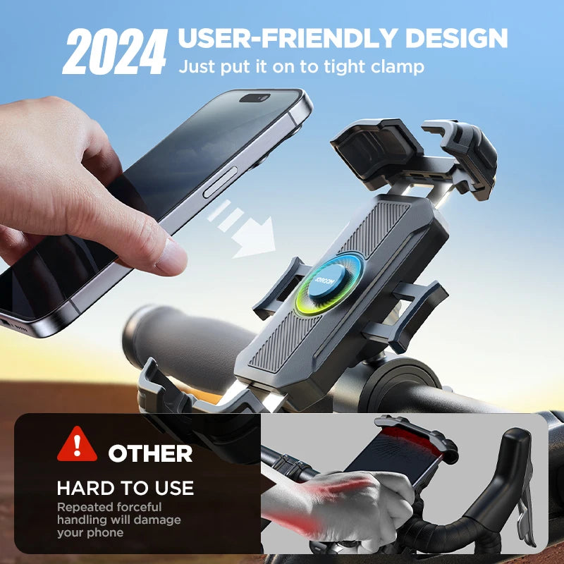 Joyroom JR-ZS398 Motorcycle Phone Mount – Ultra-Stable Bike Handlebar Holder