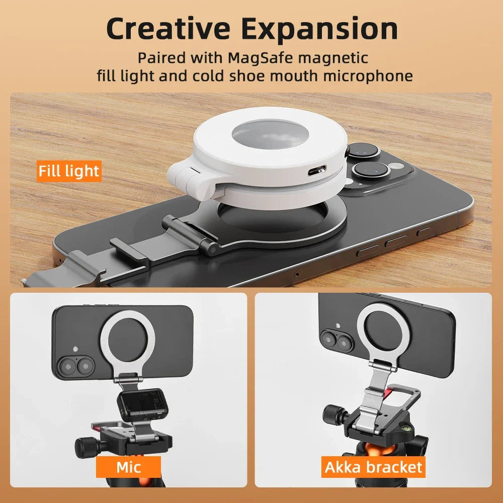 Flymile Magnetic Carabiner Phone Holder – MagSafe Tripod Handle for iPhone 17