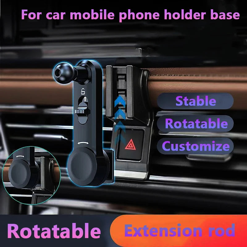 360° Rotatable Car Phone Mount Extension Rod
