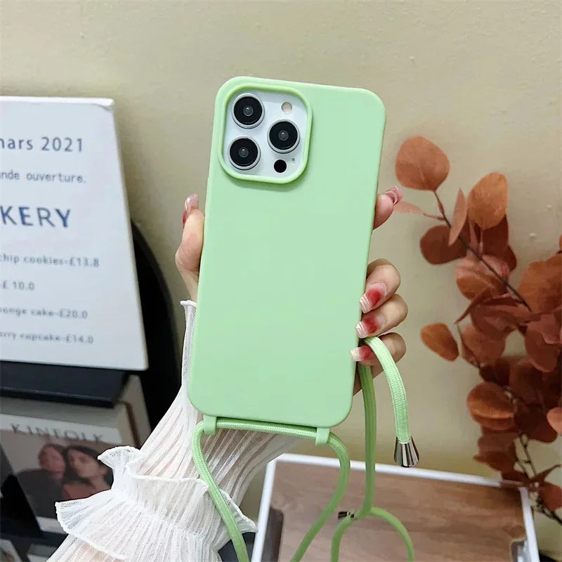 Best Phone Case for iPhone 16 with Crossbody Lanyard Colorful Case — iPhone 16 case
