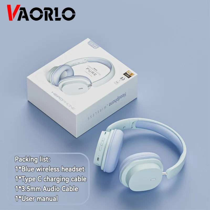 VAORLO Bluetooth 5.3 Foldable Headphones