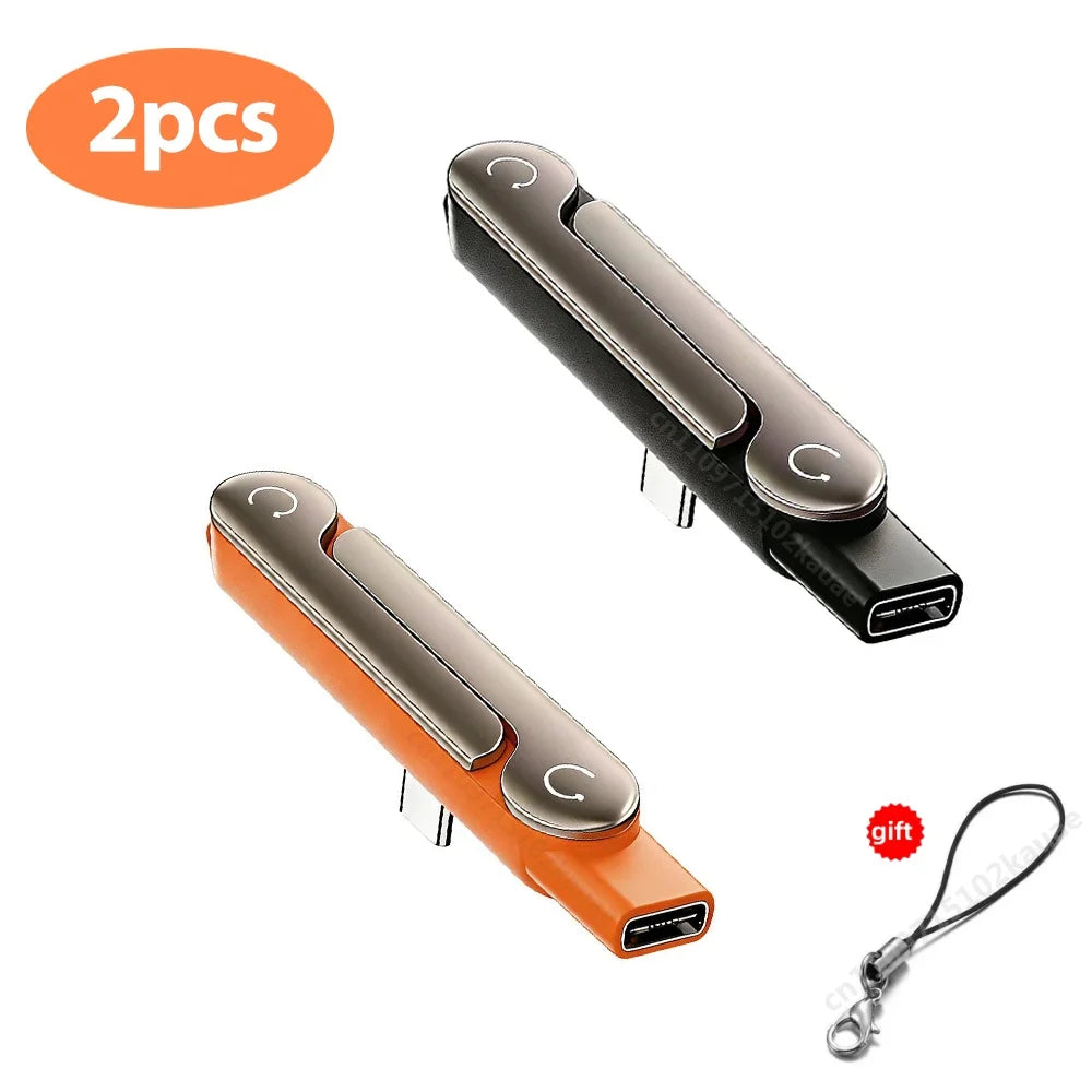 240W USB-C Adapter, Male to Female OTG with Foldable Stand