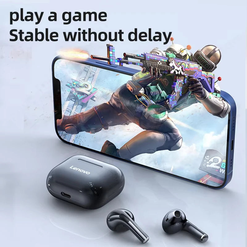 Lenovo LP40 Bluetooth Earbuds - IPX4 Waterproof Gaming Earphones