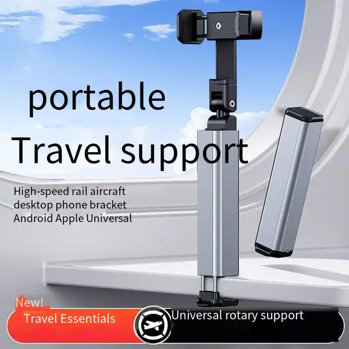 Car air vent phone holder with foldable airplane phone clip attachment