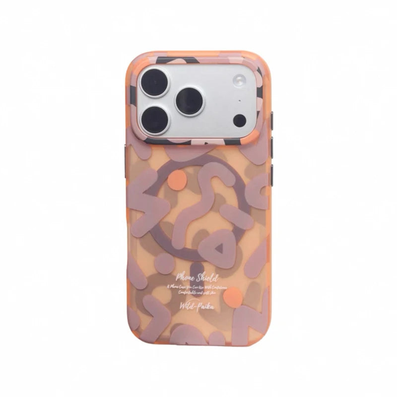 Geometric Graffiti iPhone 13-17 MagSafe Case | Style & Protection
