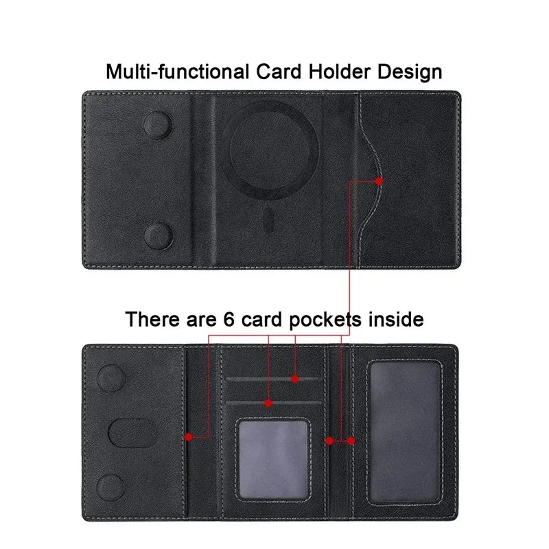 Best MagSafe Leather Wallet Case for iPhone 14 to 16 Pro Max - Secure Card Holder