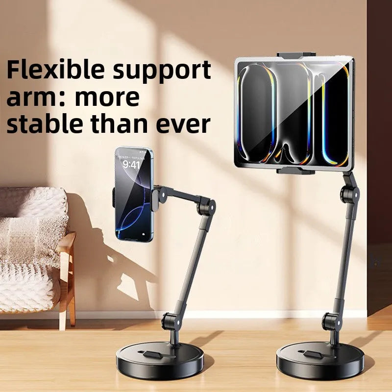 Overhead Phone Stand – Carbon Steel Desk Holder for Video & Live