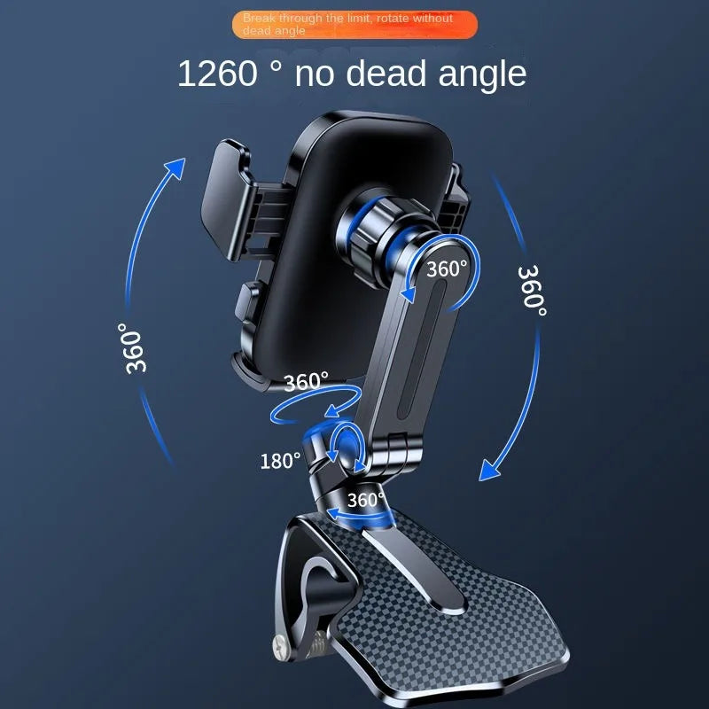 Car Dashboard Phone Holder – Universal GPS Navigation Anti-Slip Center Console Mount