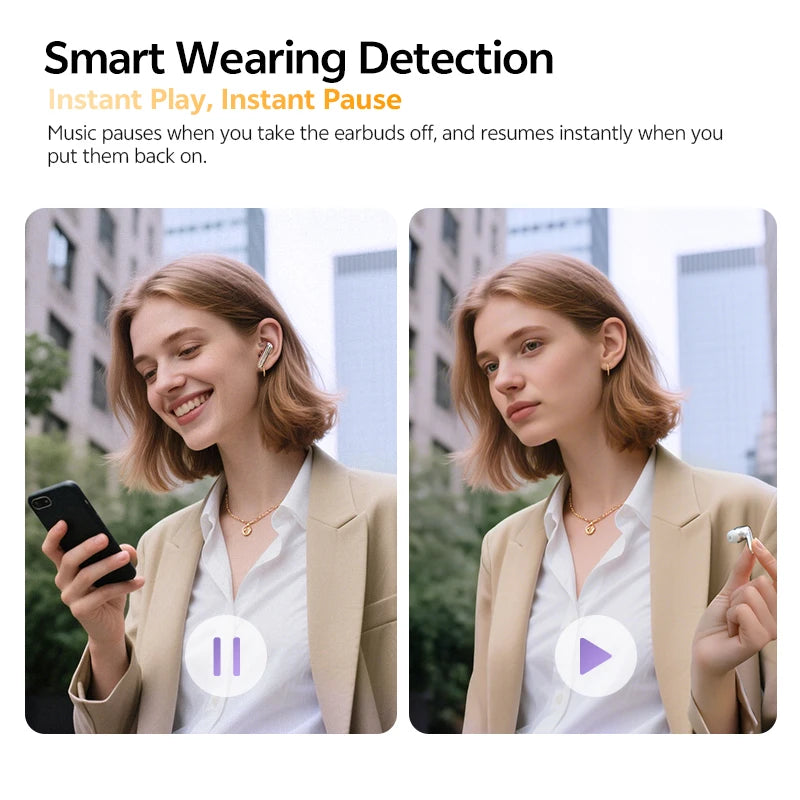 QCY MeloBuds N70 Bluetooth 6.0 ANC Earbuds | LDAC Hi-Res | 6-Mic | 50H | Wireless Charging