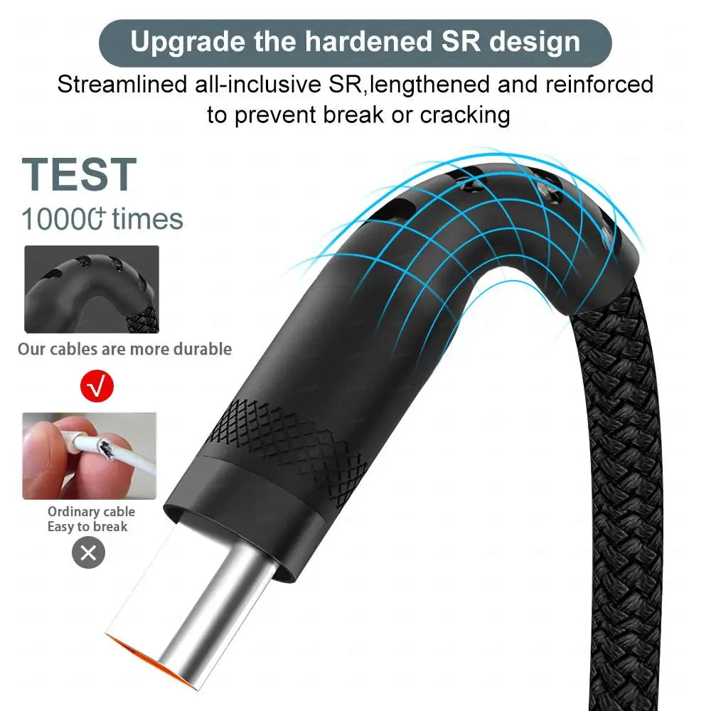 chtun Extra Long 3M 5M 8M USB-C Fast Charging Cable 5A | Braided Cord Huawei Xiaomi Vivo Oppo