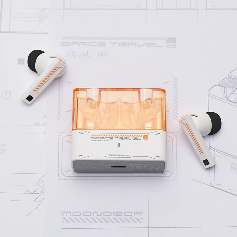 MOONDROP Space Travel 2 Bluetooth 6.0 TWS Earbuds | ANC HiFi 13mm Driver | 55ms Game Mode
